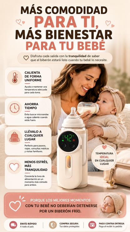Calentador Biberon Recargable Portatil