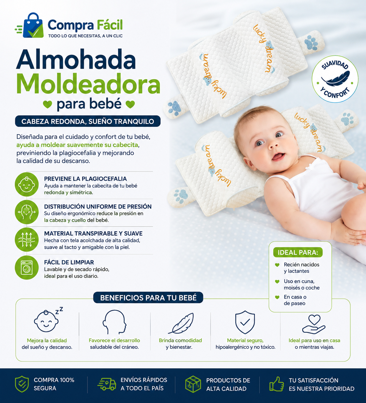“Dulces Sueños con Mayor Comodidad” El confort que tu bebé merece en cada descanso.